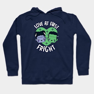 Kawaii Frankenstein's Monster and Bride of Frankenstein // Love at First Fright Hoodie